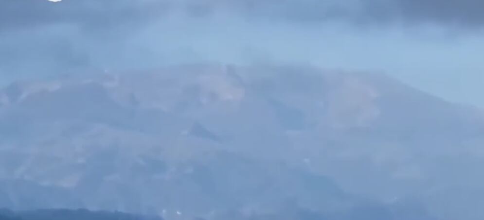 Volcán Nevado del Ruiz desde el  municipio de Casabianca.