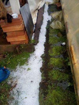 La granizada se registró el sábado, 17 de junio.