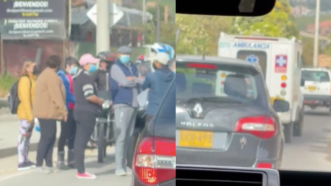 Bloqueos en la vía La Calera - Sopó