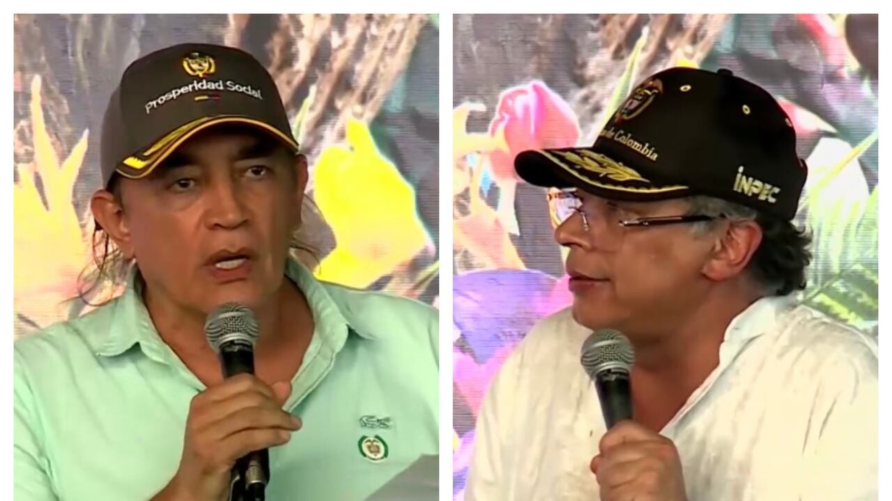 Gustavo Bolívar y Gustavo Petro