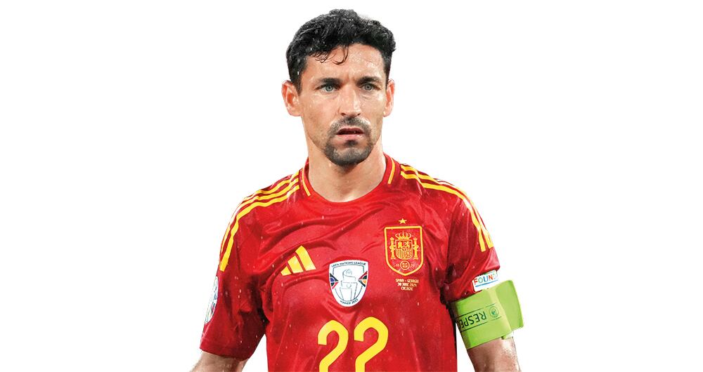  Jesús Navas juega como lateral en el Sevilla F. C., tiene 38 años y tres títulos con España.