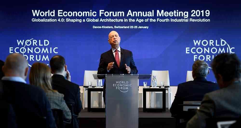 Klaus Schwab, fundador del Foro Económico Mundial, durante la conferencia de prensa previa a la versión 2019.