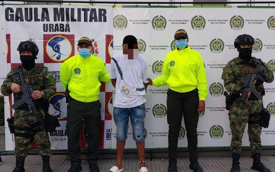 Uno de los capturados del Clan del Golfo en Urabá Antioqueño.