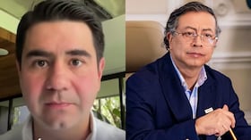 De izquierda a derecha: Simón Molina y Gustavo Petro.