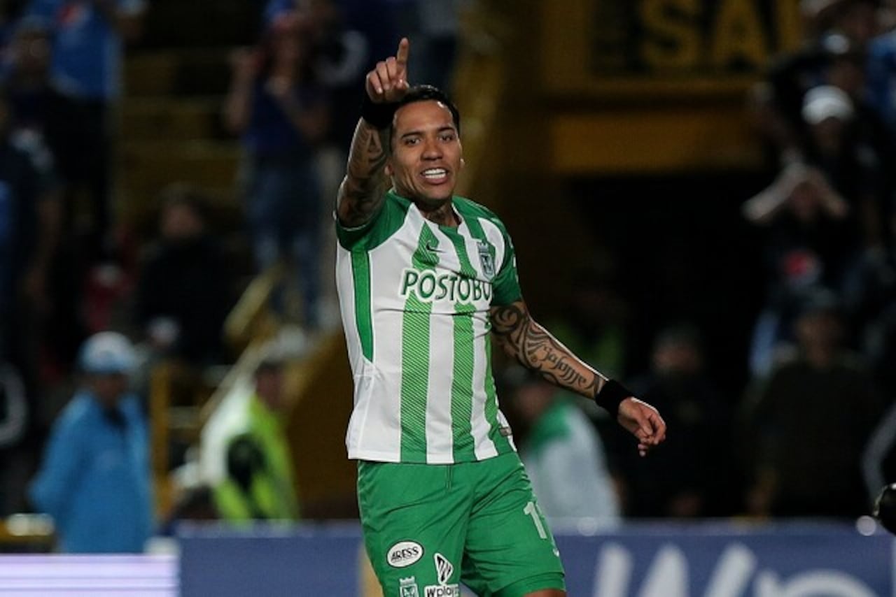 Dayro Moreno cuando vestía la camiseta de Atlético Nacional.