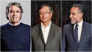 Sergio Fajardo, Gustavo Petro y Armando Benedetti.