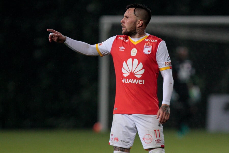 Jonathan Gómez con Independiente Santa Fe en 2017.