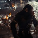 Noa y su padre Koro en KINGDOM OF THE PLANET OF THE APES.