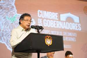 El presidente, Gustavo Petro, en la Cumbre de Gobernadores de Villa de Leyva, el 19 de febrero de 2025
Fotografía: Juan Diego Cano - Presidencia de la República
