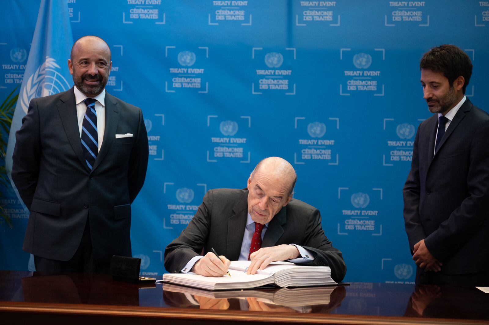 El canciller Álvaro Leyva y el presidente Petro en la Asamblea General de la ONU