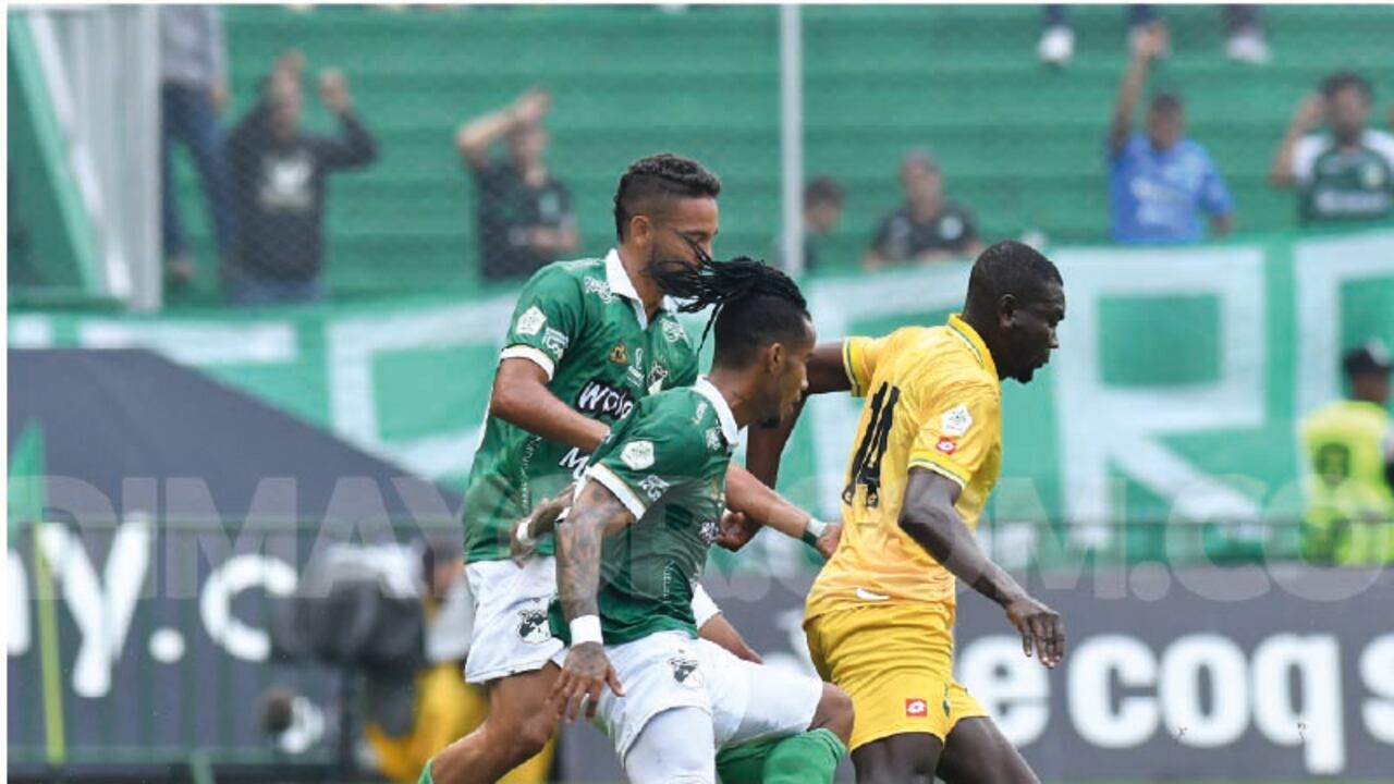 Bucaramanga se llevó un punto del estadio del Deportivo Cali. Foto: Dimayor.
