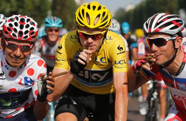 Nairo Quintana, Cristopher Froome y Joaquim 'purito' Rodríguez.