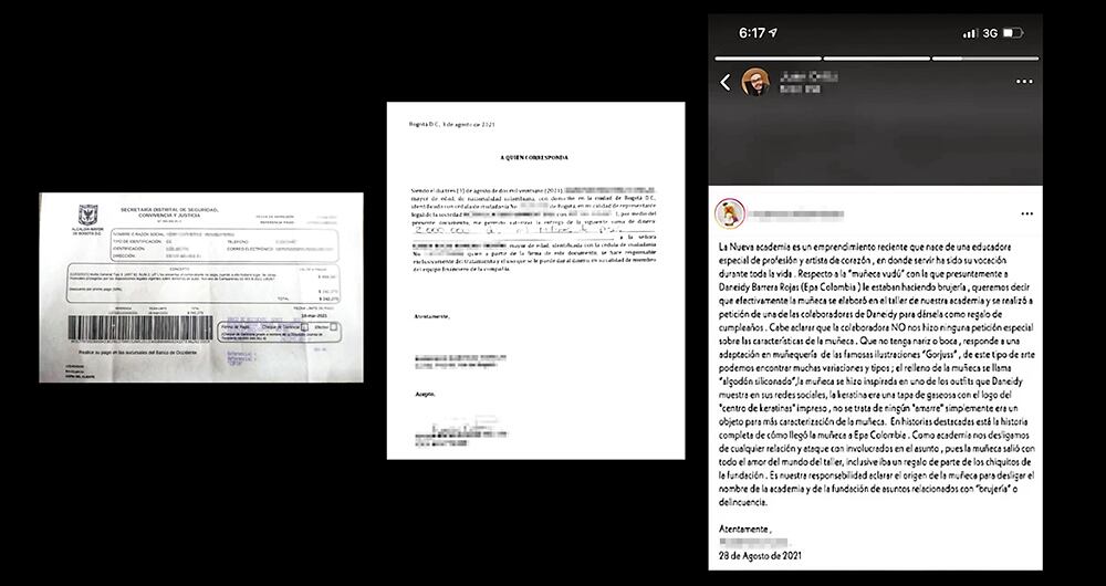   Soporte de pago de 2.000 millones, la cancelación de una deuda con Sayco Acinpro, chats ofensivos y una aclaración de que no se le estaba haciendo brujería, entre los documentos que presentó su excontadora.