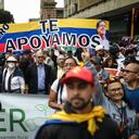 Marchas a favor de las reformas del Presidente Gustavo Petro, en Bogotá