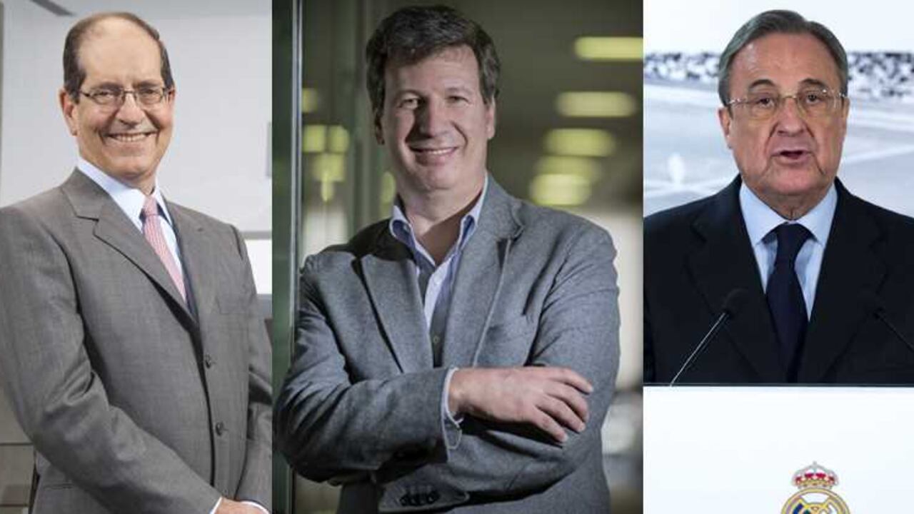 Jorge Londoño (Expresidente de Bancolombia), Juan Carlos Archila (Vicepresidente ejecutivo de relaciones internacionales de América Móvil), Florentino Pérez (Empresario español).