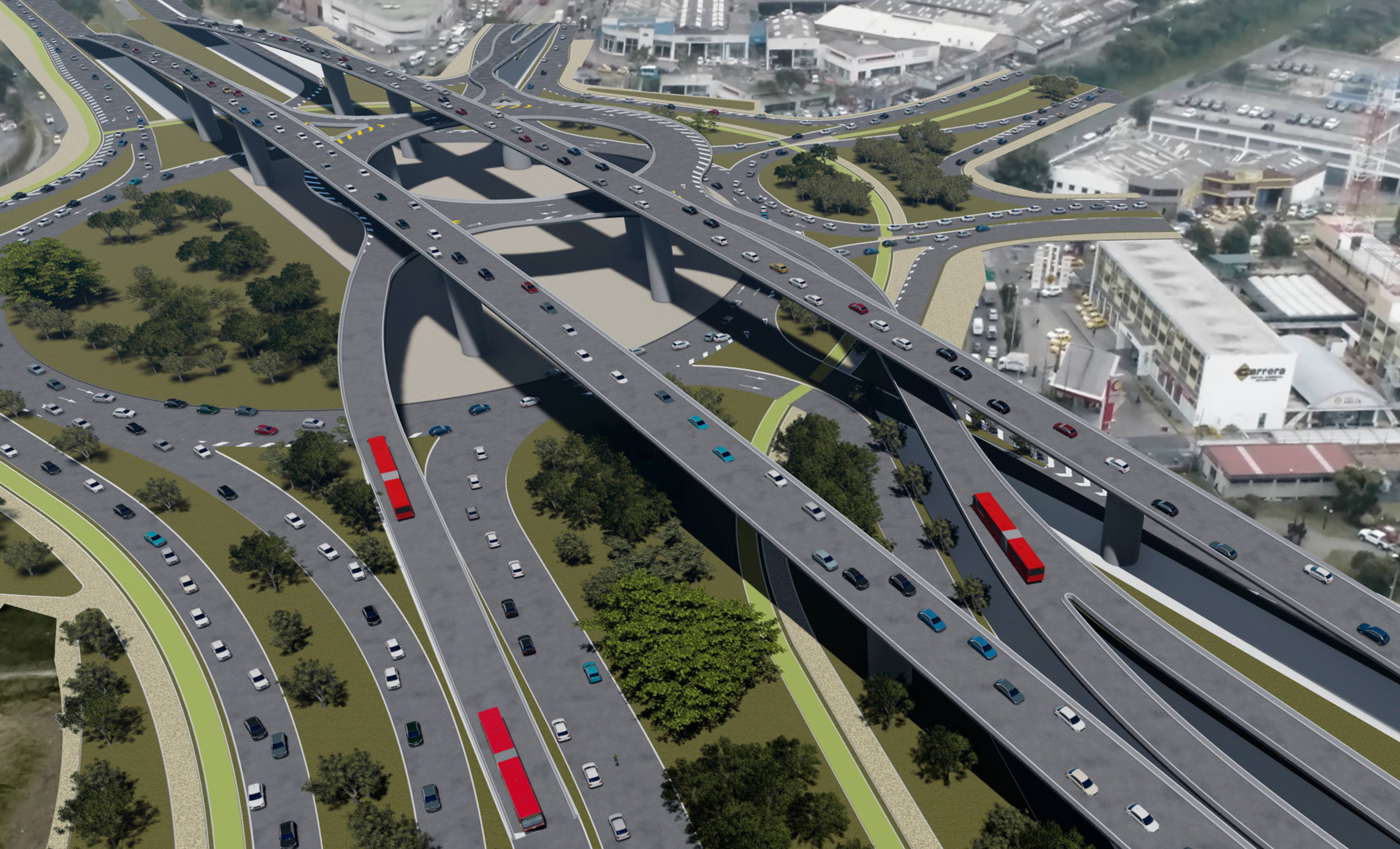 La ampliación de la Calle 13, según el render.