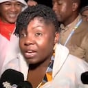 A pesar de las fuertes lluvias, la vicepresidenta llegó a celebrar con sus paisanos.