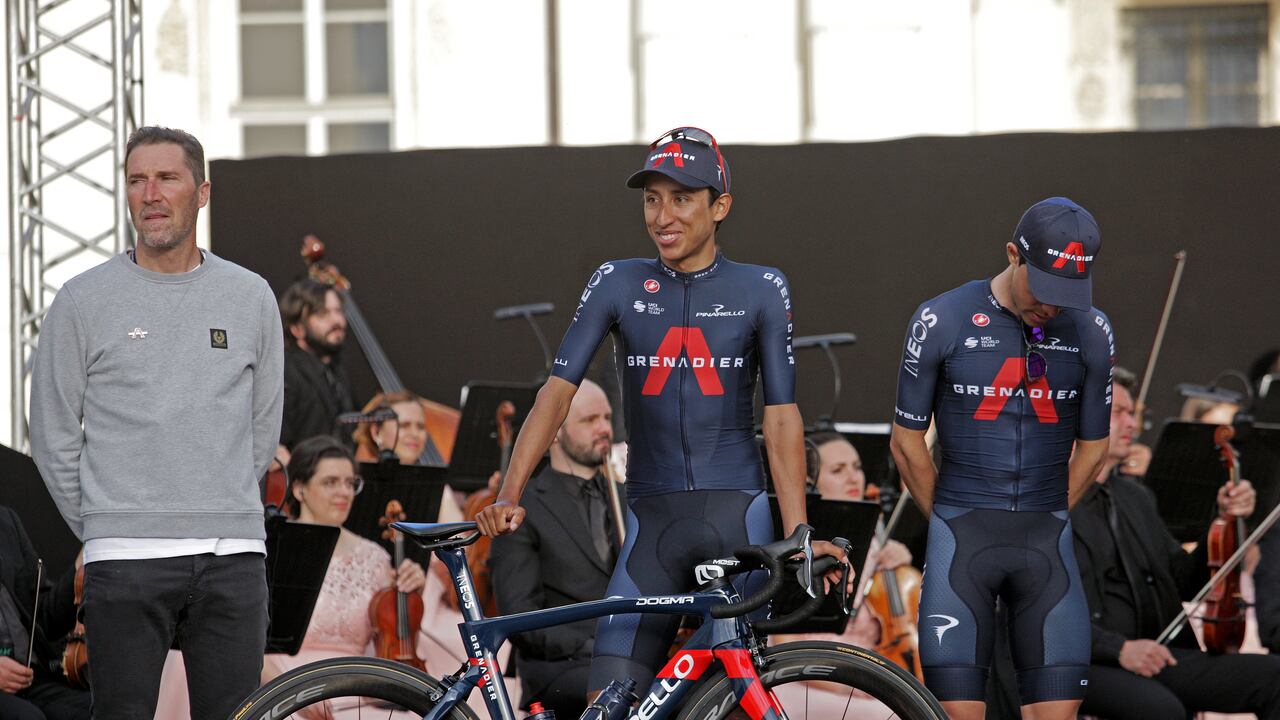 Egan Bernal del EQuipo Ineos Granadier en la presentación de Equipos de la Edición 104 del Giro de Italia.
