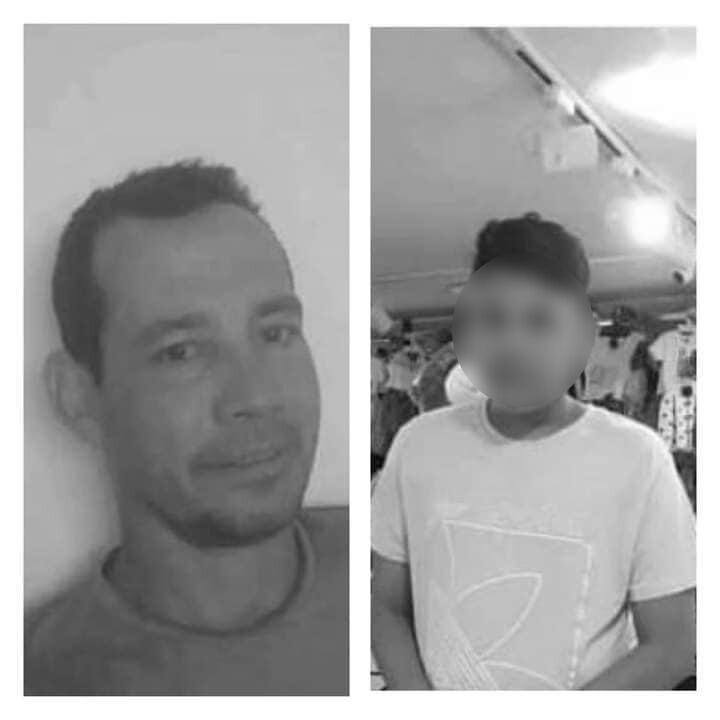 Eliades Ballesteros y su hijo Daniel Ballesteros, víctimas del accidente.