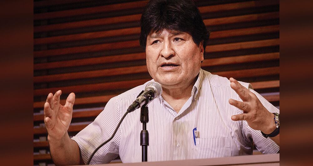 Evo Morales, expresidente de Bolivia. 
