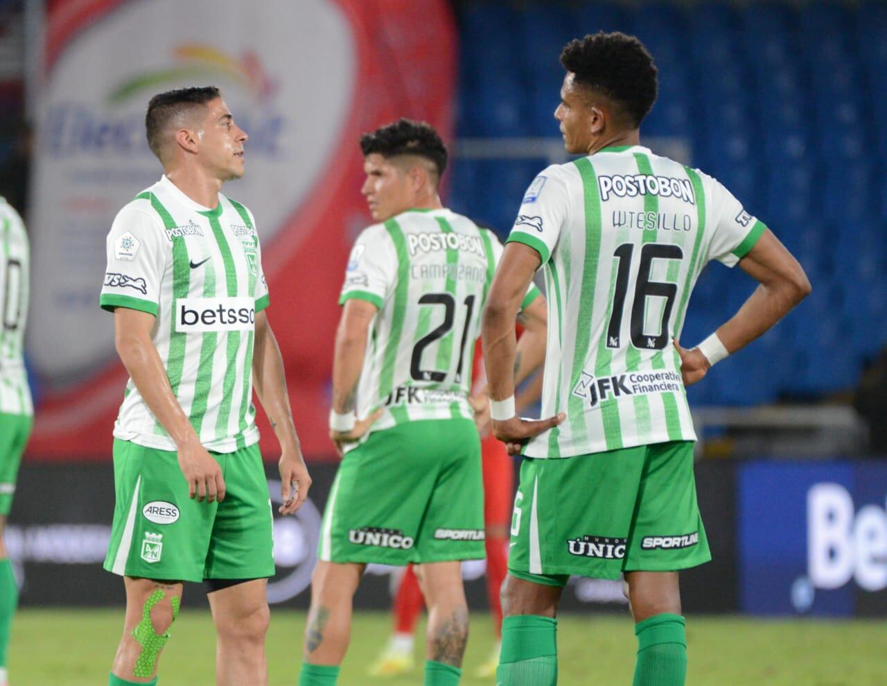 Momentos del encuentro por la fecha 6 del Grupo A de los cuadrangulares semifinales del segundo semestre de la Liga Colombiana 2025, entre América de Cali y Atlético Nacional.