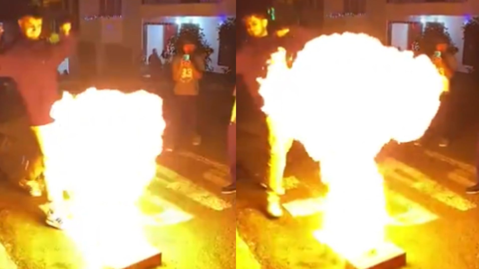 El peligro de esta práctica involucra pólvora y gasolina.