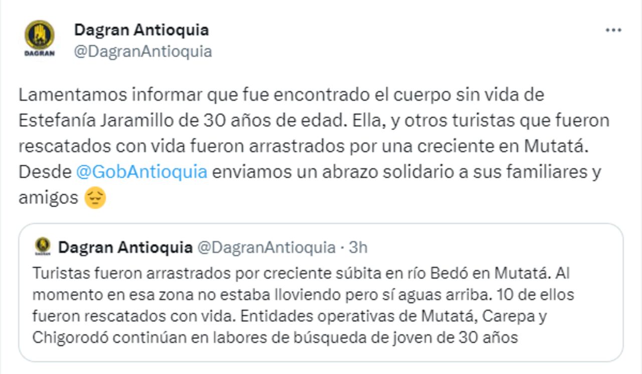 La joven se encontraba realizando una sesión fotográfica cuando fue arrastrada por la creciente.