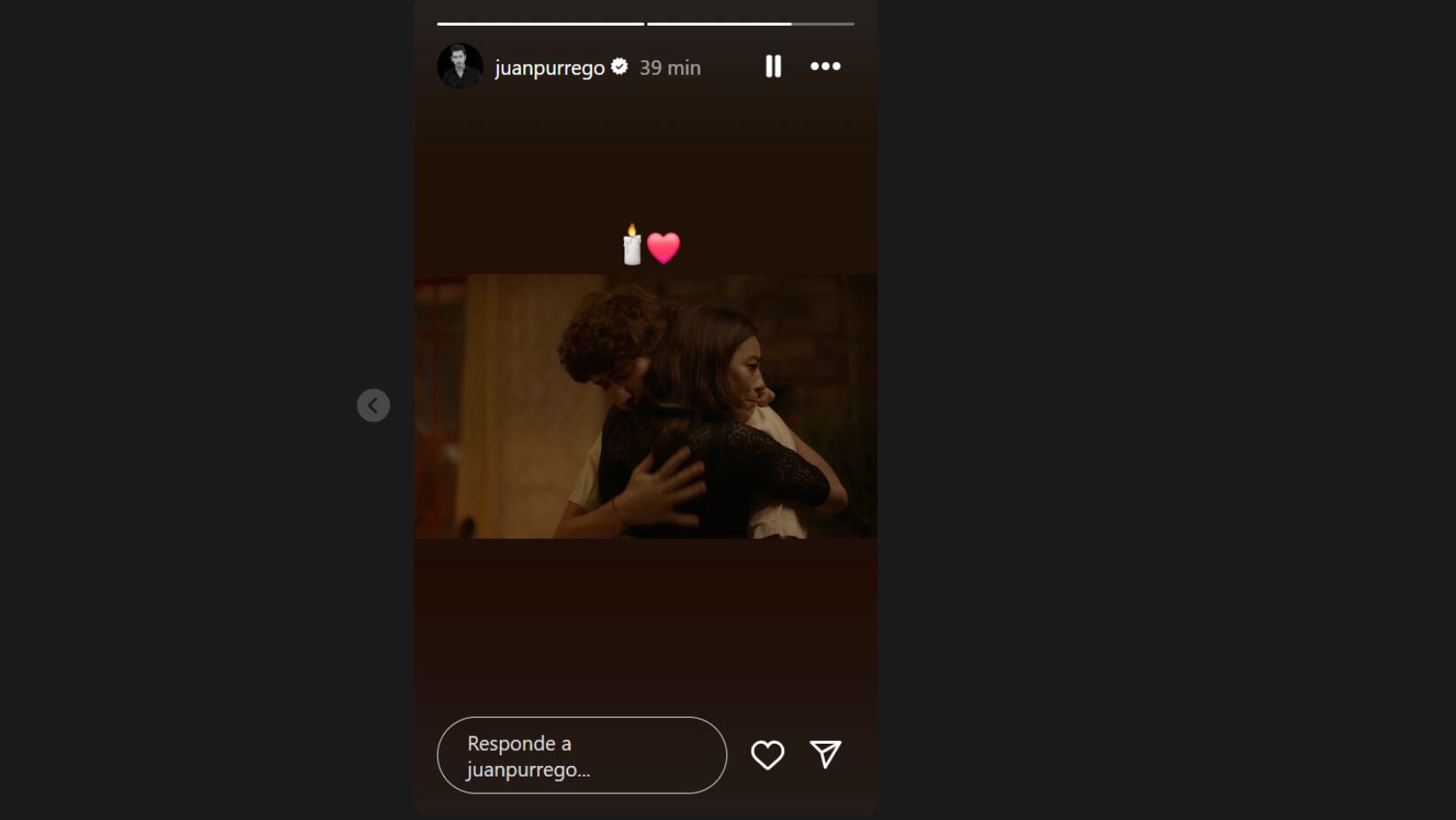 Con esta  emotiva foto Juan Pablo se despidió de su colega