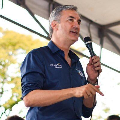 Christian Garcés, representante a la Cámara del Valle del Cauca por el partido Centro Democrático. Foto: Tomada del Twitter oficial de Christian Garcés.
