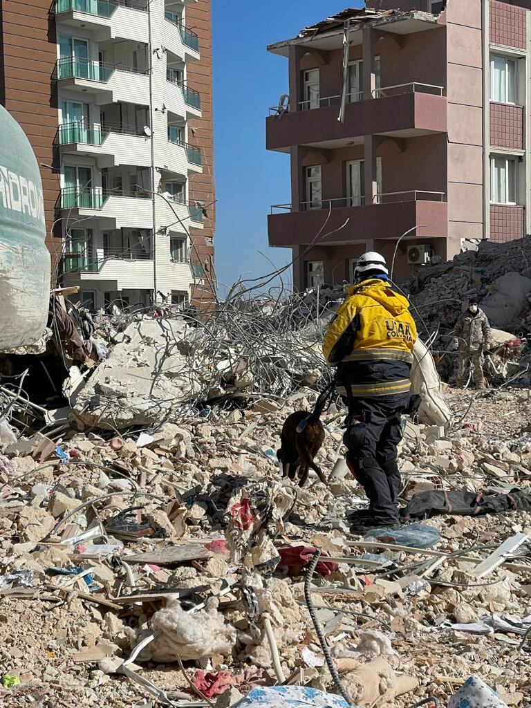 Integrante de la delegación colombiana en labores de búsqueda en Turquía.