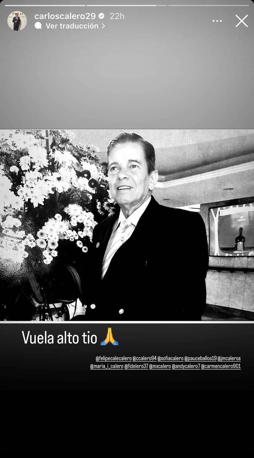 El presentador despidió a su familiar con una imagen.