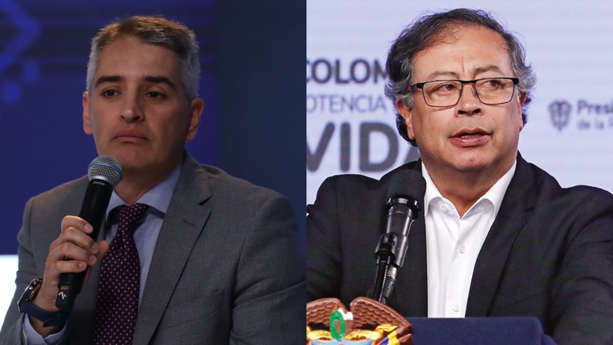 Andrés Julián Rendón y Gustavo Petro.