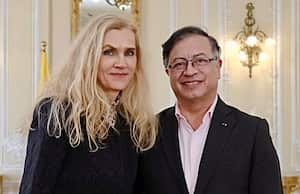Marian Schuegraf, embajadora de Alemania en Colombia, y el presidente Gustavo Petro