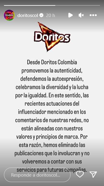Foto: Instagram @doritoscol.