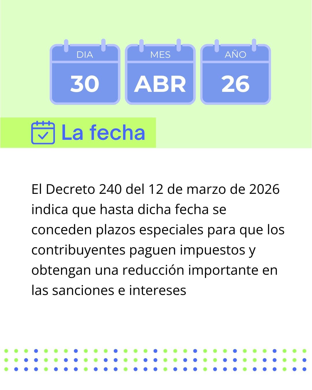 Los contribuyentes con deudas pendientes ante la Dirección de Impuestos y Aduanas Nacionales tienen una ventana limitada para ponerse al día.