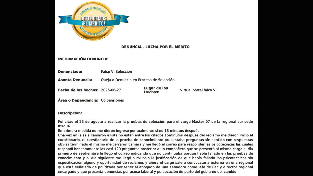 El sindicato de trabajadores de Colpensiones asegura que los nuevos cargos que se crearon para la entidad se están entregando a dedo.