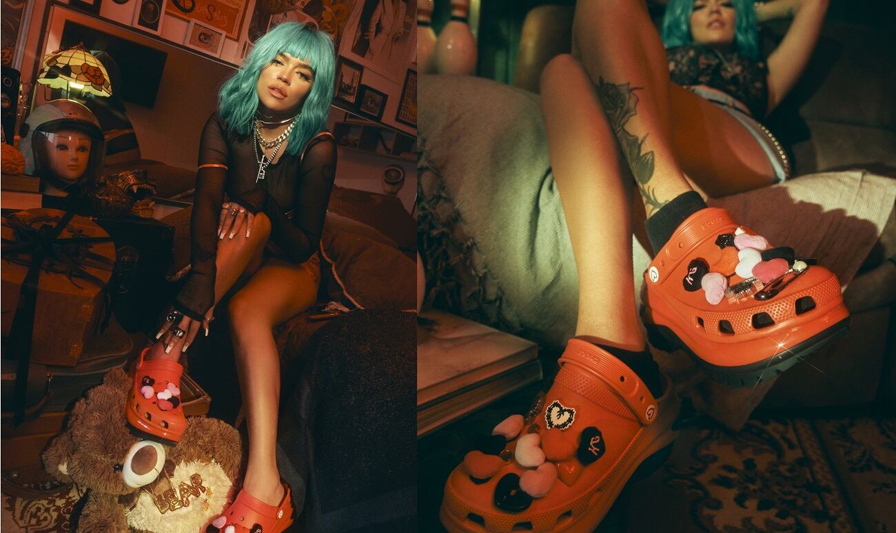 Karol G es la primera gran artista femenina reconocida en Estados Unidos y Latinoamérica en colaborar con Crocs. Foto: Crocs