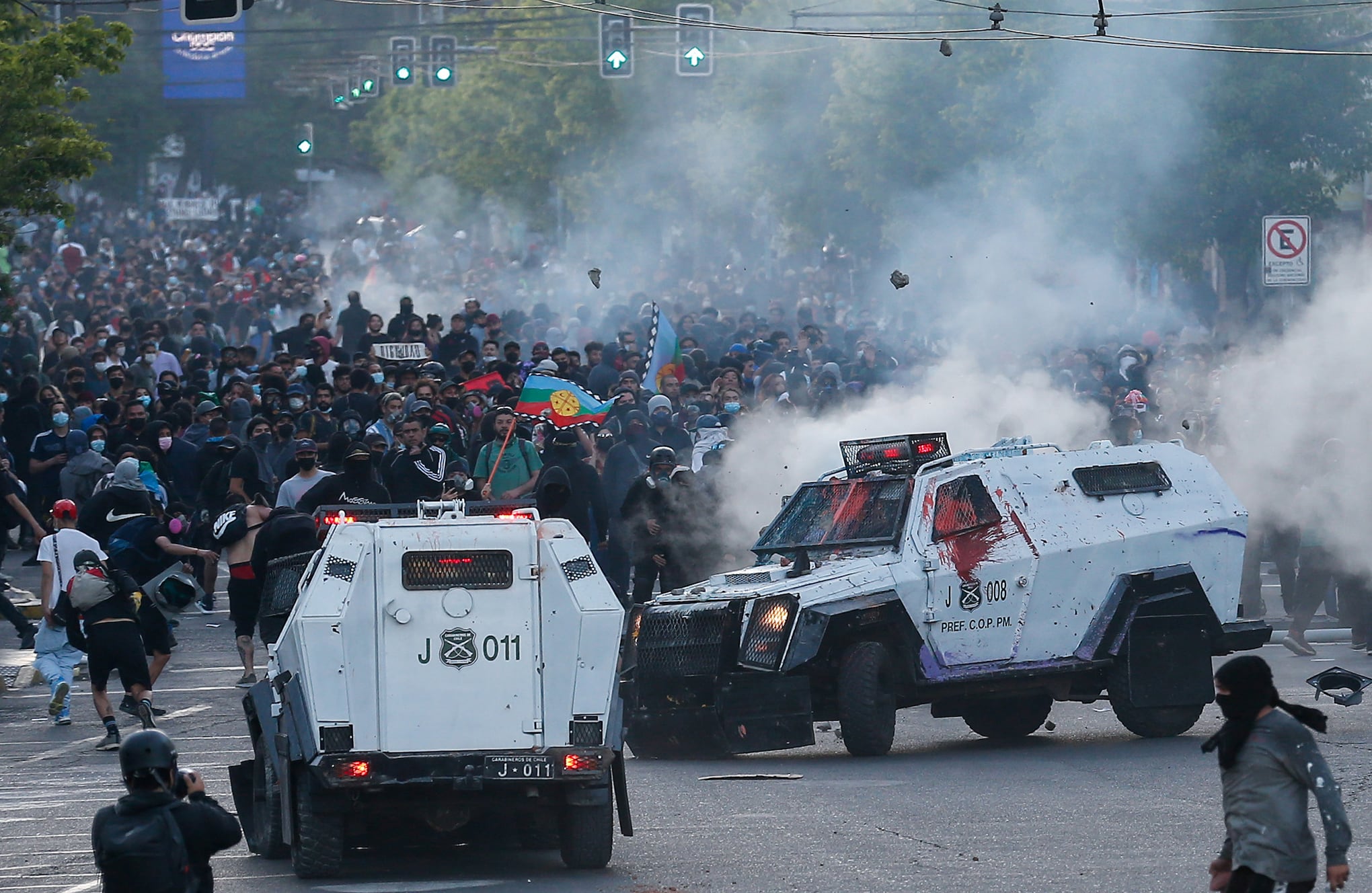 En Imágenes : Protestas en Chile por aniversario contra el gobierno