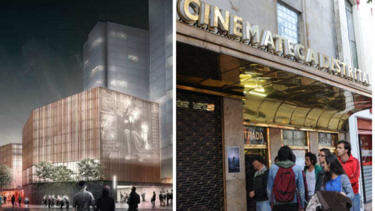 Diseño de la nueva cinemateca y fachada de la actual.