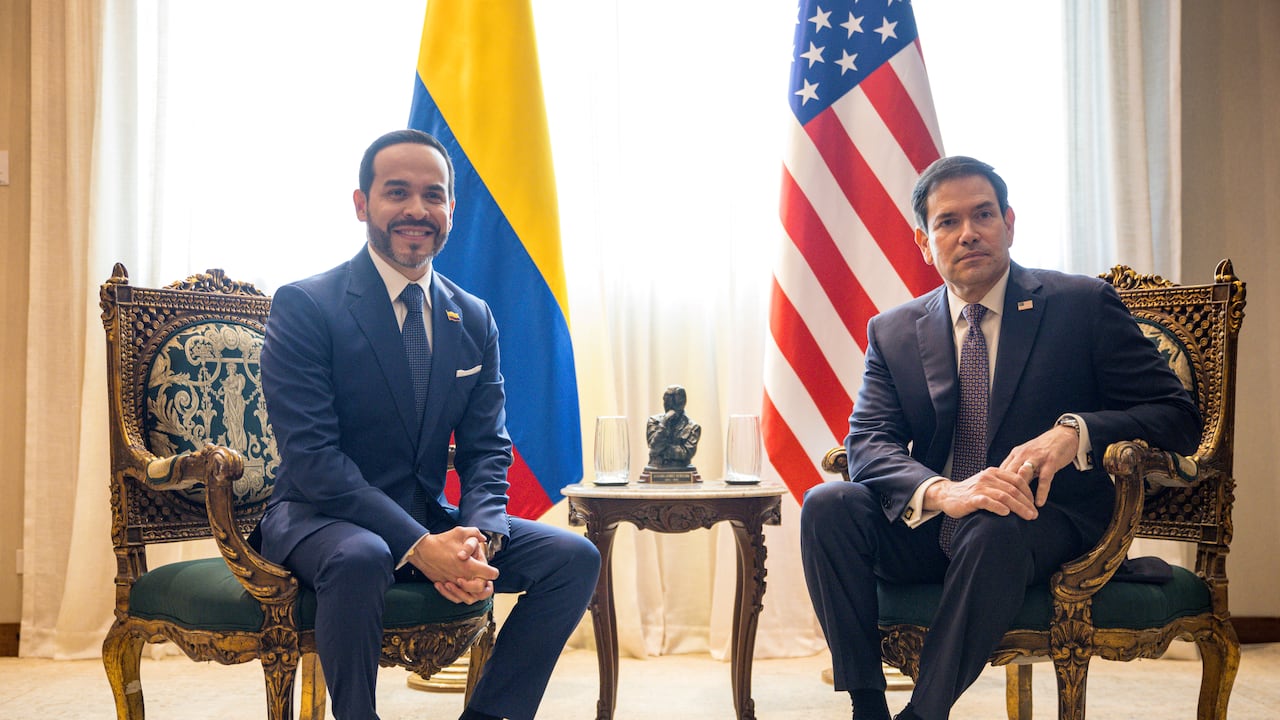 El presidente Abelardo De La Espriella y Marco Rubio, secretario de Estado de EE. UU.