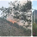 Un fuerte incendio forestal se presentó en Villa de Leyva.