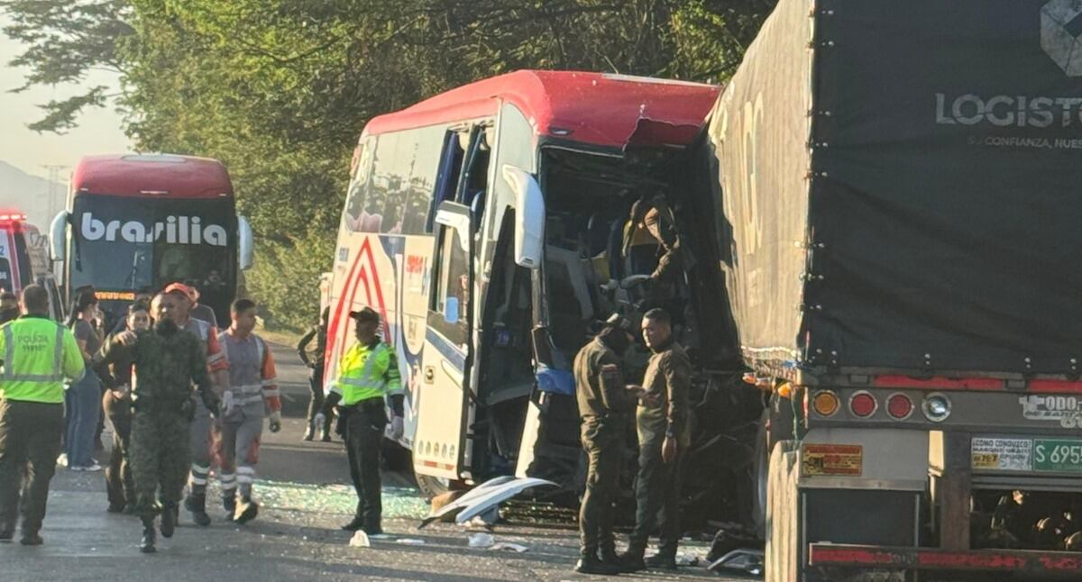 Sitio del accidente de tránsito en Magdalena.