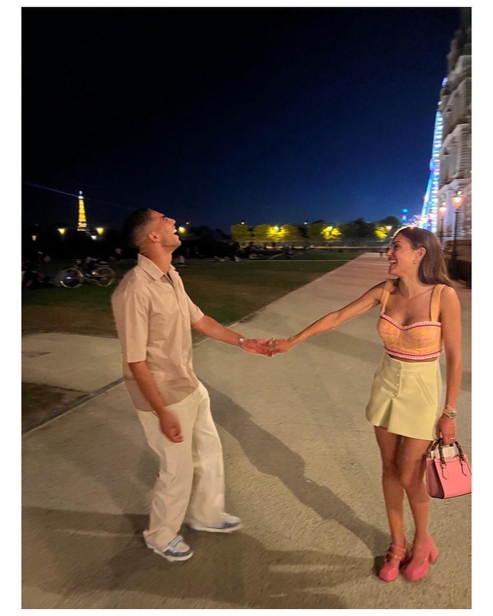 Hiba Abouk y Achraf Hakimi. (Instagram: @hiba_abouck_).