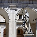 El santo que nació en Nursia, en Italia.