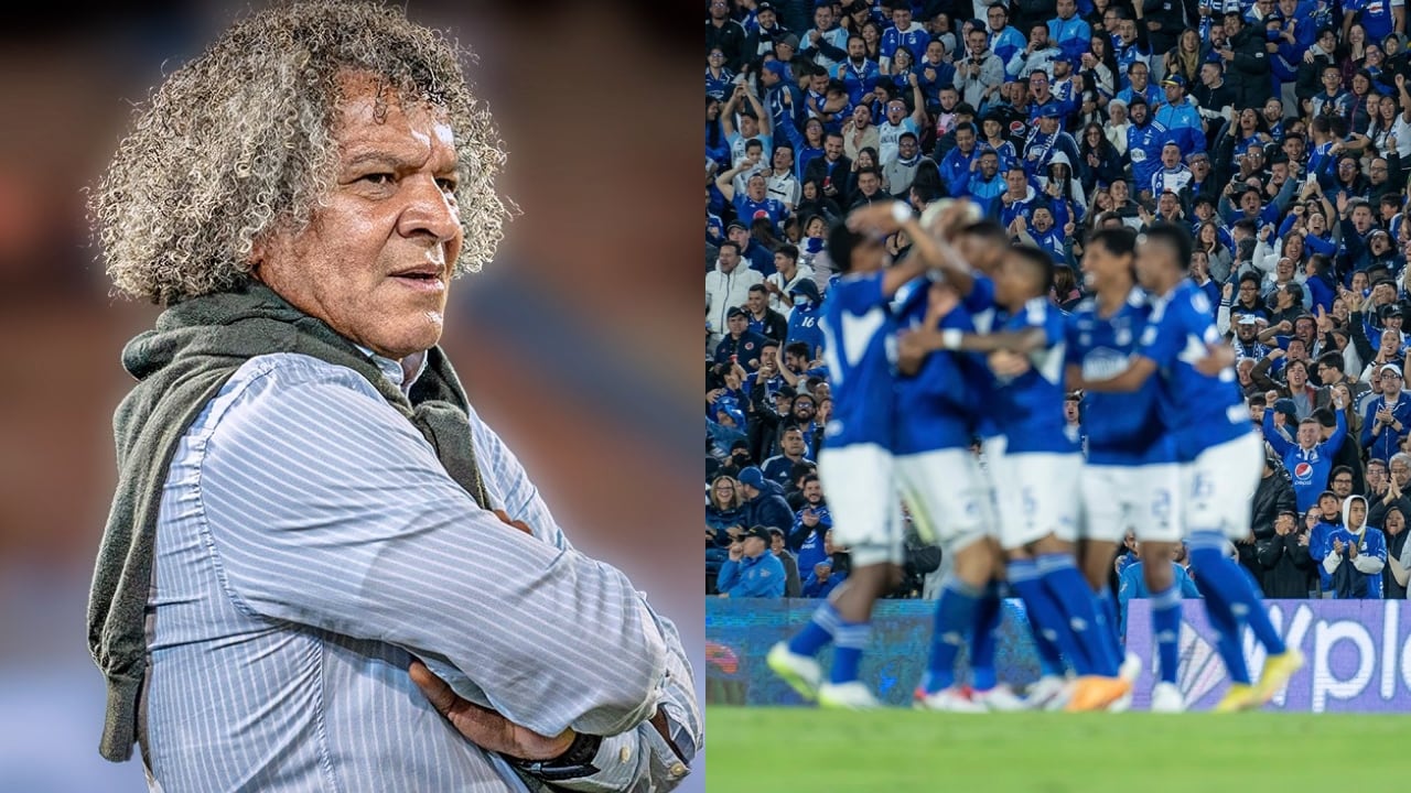 Alberto Gamero en la victoria de Millonarios sobre Junior