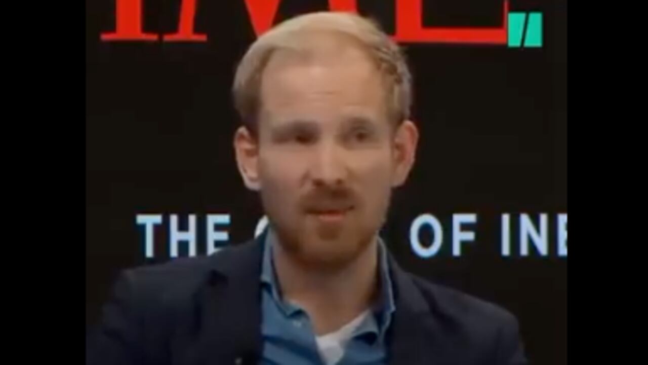Rutger Bregman, historiador holandés, en Davos (Suiza)