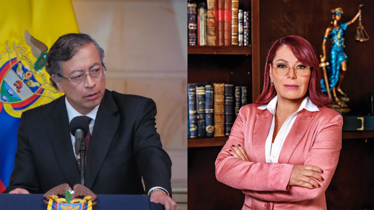 Gustavo Petro y Gloria Elena Arizabaleta, excongresista.