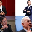 Honorio Henríquez, Abelardo De La Espriella, Gustavo Petro y Álvaro Uribe.