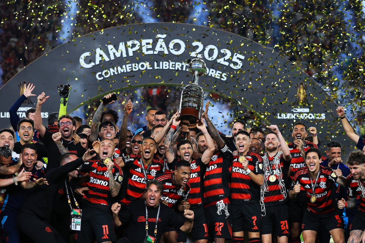 Flamengo celebrando la obtención de la Copa Libertadores 2025.