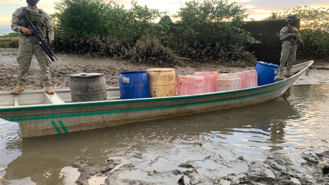 Destruyen centro de acopio de droga en selva del Pacífico colombiano